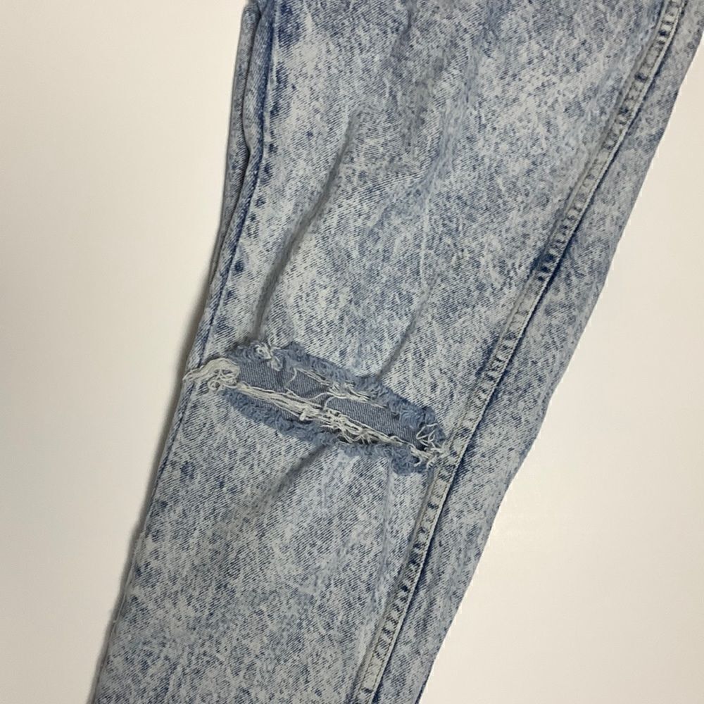 VINTAGE Congo Trader High Waist Acid Washed Jeans Size 8 tapered distressed 80s - Picture 7 of 10